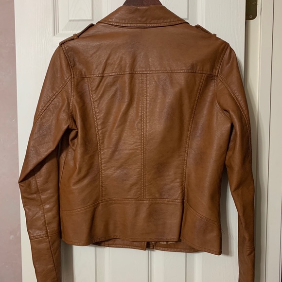STYLUS Jackets & Coats Camel Leather Jacket Poshmark